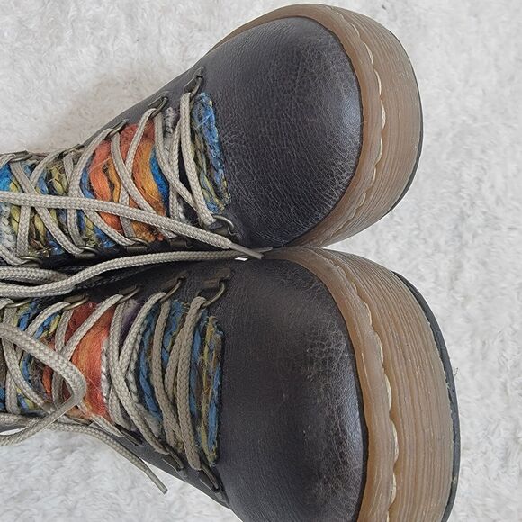 Rieker Felicitas Lace Up Side Zip Combat Boot Brown Multicolor EU 37 US 6-6.5 - Picture 11 of 16
